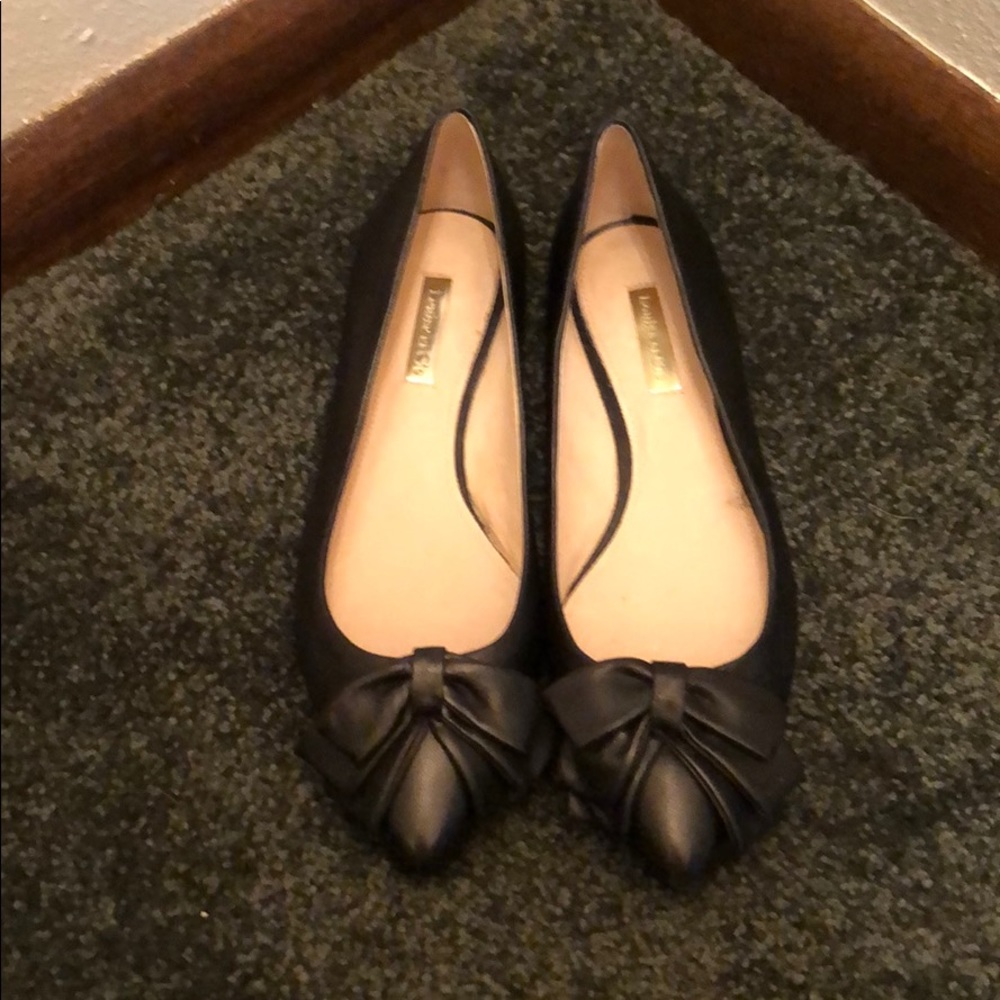 Black Flats with bows on the toe